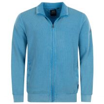 Hajo Sweatjacke im Garment-Dye-Look Farbe lichtblau Größe: 3XL