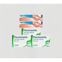 2 x Clotrimazole Cream 1% 20g &amp; 3 x Fluconazole 150mg Capsules | ages of 16 - 60