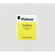 Piriton Chlorphenamine Allergy Tablets 4mg 500 Tablets
