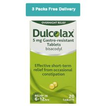 3 Packs of Dulcolax 5mg 20 Tablets