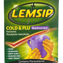 Lemsip Max Cold &amp; Flu Blackcurrant Flavour 10 Sachets