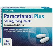 Numark Paracetamol Plus 500mg/65mg 16 Tablets