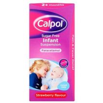 Calpol Infant Suspension SUGAR FREE Strawberry Flavour 2+ Months 200ml