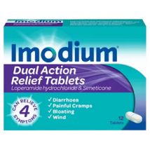 Imodium Dual Action Relief 12 Tabs 2mg