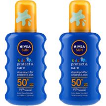 SUMMER SPECIAL 2 PACKS - Nivea Sun Kids Moisturising Sun Spray 50+ Very High - Pack of 200ml