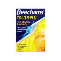 Beechams Cold & Flu Sachets Hot Lemon & Honey 40mg/600mg/10mg  5