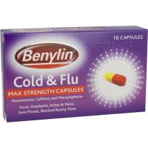 Benylin Cold & Flu Max Strength Capsules 25mg/500mg/6.1mg  16