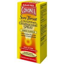 Covonia Dual Action Sore Throat Spray Lemon 0.2%/0.05% 30ml