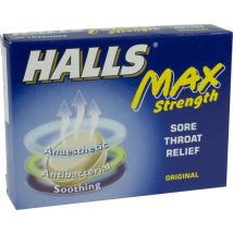 Halls Max Strength Sore Throat Relief Lozenges Original  20