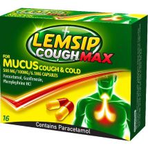 Lemsip Cough Max Mucus Cough & Cold Capsules 100mg/500mg/6.1mg  16