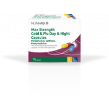 Numark Otc Medicines Cold & Flu Relief Max Strength Day & Night Capsules 25mg/500mg/6.1mg  16