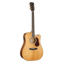 CORT Westerngitarre GOLD DC6 in Natur mit Preamp und Softcase