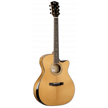 CORT Westerngitarre GOLD EDGE LE in Natur mit Preamp und Koffer