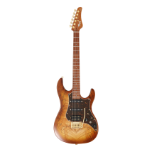 FGN E-Gitarre Expert Odyssey in Hojicha Burs mit Koffer