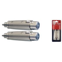 Adapter,  XLR W/ Cinch M - 2 Stück im Blister