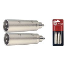 2 x XLR M/ Cinch M adapter im blister