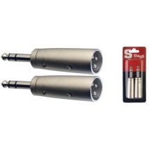 Adapter, Stereoklinke/ symetrisch XLR M - 2 Stück im Blister