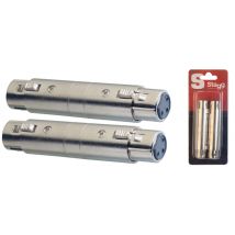 Adapter,  XLR W/ XLR W - 2 Stück im Blister
