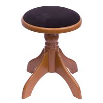Klavierhocker, Kirsch Holz, 4-beinig, Drehhocker, rund