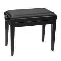 Klavierbank schwarz matt, Kunstleder