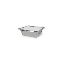 Barquette en aluminium avec couvercle en carton blanc 430 ml - 1 000 pcs
