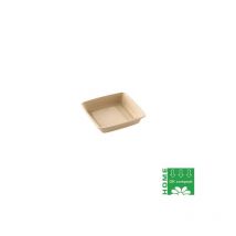 Barquette carrée en pulpe biodégradable 23x23 cm - 300 pcs