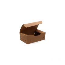 Boîte Take away rectangulaire en carton kraft brun 250 gr/m² 115x72x43 mm - 800 pcs