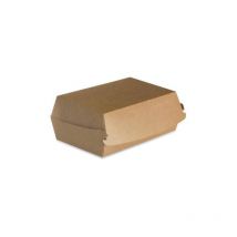 Boîte sandwich ou hamburger en carton kraft brun 23,7x13,5x7,5 cm - 300 pcs