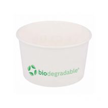 Pot à glace en carton biodégradable blanc 240 ml - 2 000 pcs