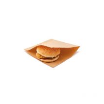 Sachet pour crêpe ou sandwich 2 ouvertures en papier kraft brun 18x18 cm - 100 pcs