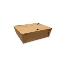 Boîte repas en carton kraft brun 1800 ml - 140 pcs
