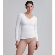 Playtex-T-shirt manches longues blanc Thermal Natural