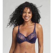Playtex-Soutien-gorge emboîtant bleu marine Essential Elegance Broderie