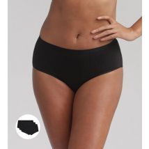 Playtex-Lot de 3 culottes noires Coton Bio