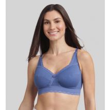 Playtex-Soutien-gorge emboîtant sans armatures bleu cobalt Cœur Croisé Coton Bio