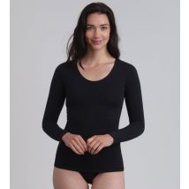 Playtex-T-shirt manches longues noir Thermal Tech
