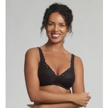 Playtex-Soutien-gorge sans armatures en coton noir Cœur Croisé Coton
