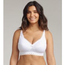 Playtex-Soutien-gorge blanc sans armatures Cœur Croisé Coton Bio