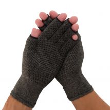 Medidu Artrose / Reuma Handschoenen met antisliplaag (Per paar) (Grijs &amp; beige)