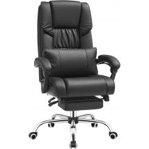 Luxe bureaustoel met verstelbaar rugkussen en voetensteun