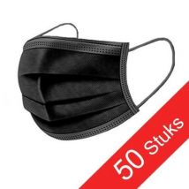 Mondkapjes Zwart (GB/T 32610 norm) 3 laags - 50 stuks