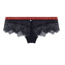 Shorty tanga noir/cuivre Impertinente - Pomm'Poire