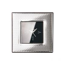 Sambonet Silberrahmen Uhr Dew versilbert 9 x 9 cm