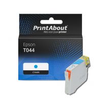 PrintAbout huismerk Inktcartridge T044 (C13T044240) Cyaan Geschikt voor Epson