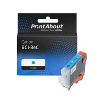PrintAbout huismerk Inktcartridge BCI-3eC Cyaan Geschikt voor Canon