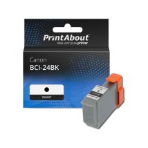 PrintAbout huismerk Inktcartridge BCI-24BK Zwart Geschikt voor Canon