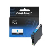 PrintAbout huismerk Inktcartridge T048 (C13T048240) Cyaan Geschikt voor Epson