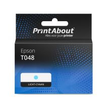 PrintAbout huismerk Inktcartridge T048 (C13T048540) Licht-cyaan Geschikt voor Epson