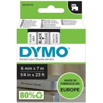 Dymo 43610 (S0720770) Tape Zwart op transparant (6 mm)