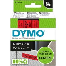 Dymo 45017 (S0720570) Tape Zwart op rood (12 mm)